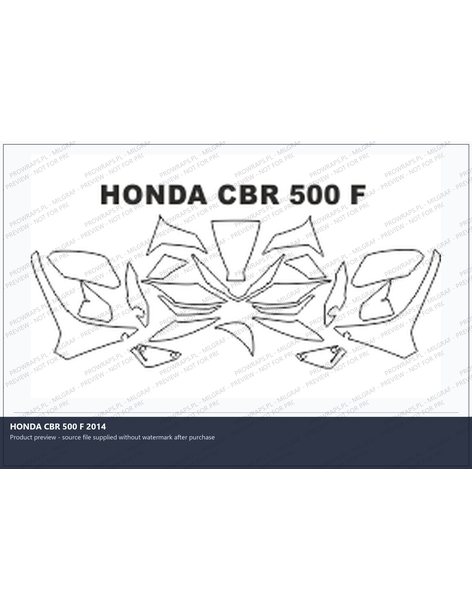 PPF Template - HONDA CBR 500 F 2014