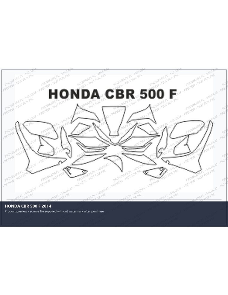 PPF Template - HONDA CBR 500 F 2014