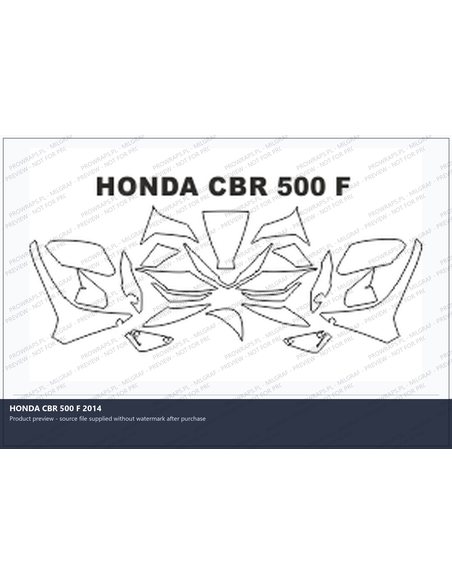 PPF Template - HONDA CBR 500 F 2014
