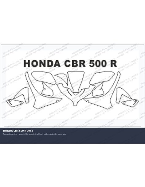 PPF Template - HONDA CBR 500 R 2014