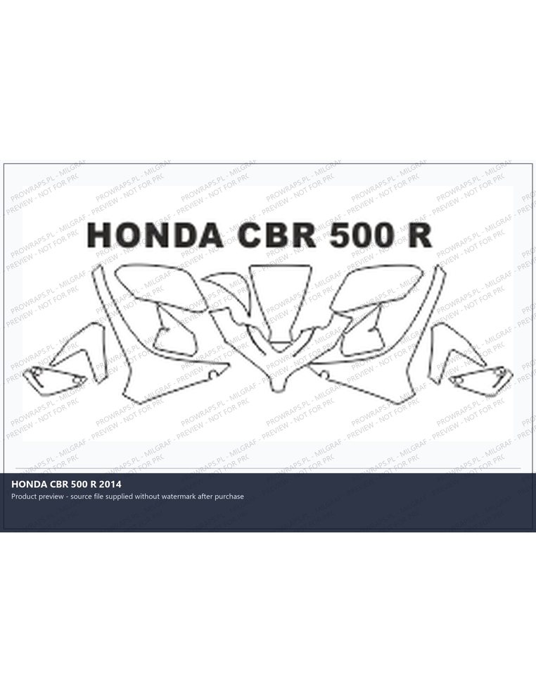 PPF Template - HONDA CBR 500 R 2014