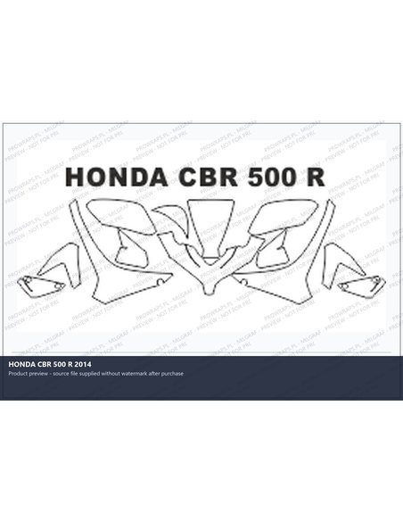 PPF Template - HONDA CBR 500 R 2014