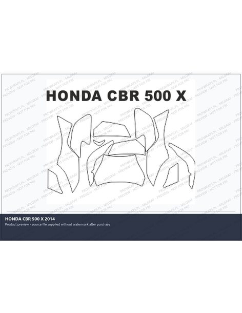 PPF Template - HONDA CBR 500 X 2014
