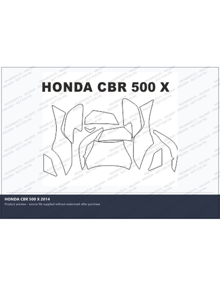 PPF Template - HONDA CBR 500 X 2014