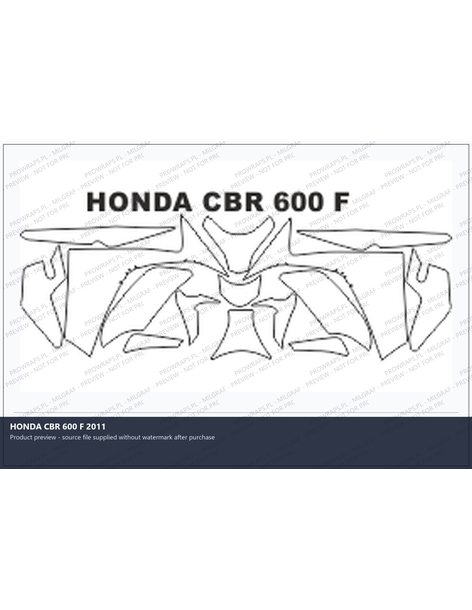 PPF Template - HONDA CBR 600 F 2011