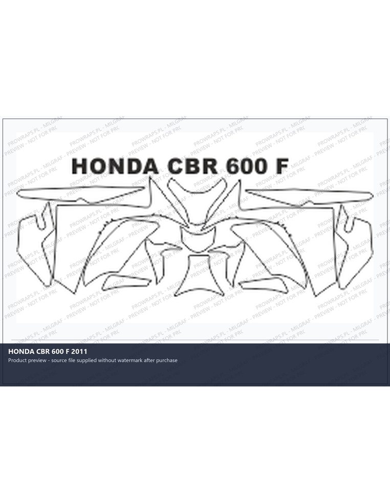 PPF Template - HONDA CBR 600 F 2011