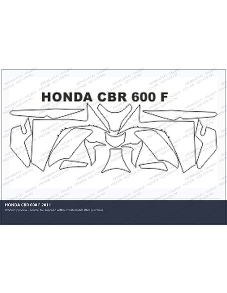 PPF Template - HONDA CBR 600 F 2011