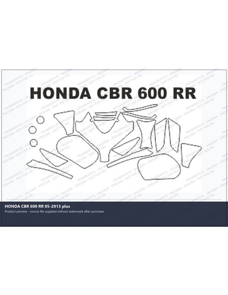 PPF Template - HONDA CBR 600 RR 05-2013 plus