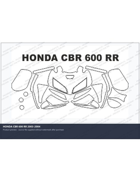 PPF Template - HONDA CBR 600 RR 2003-2004