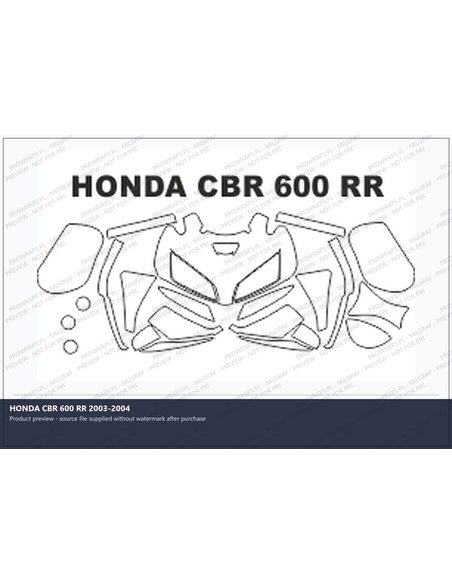 PPF Template - HONDA CBR 600 RR 2003-2004