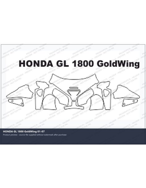 PPF Template - HONDA GL 1800 GoldWing 01-07