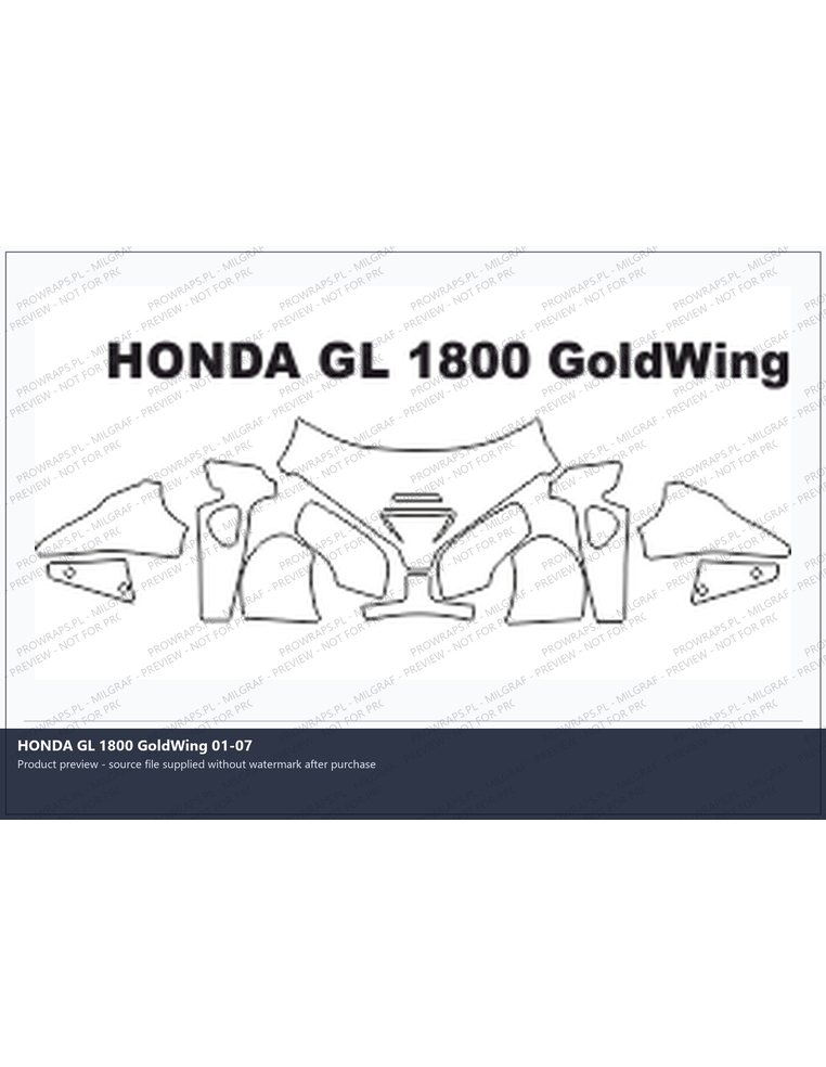 PPF Template - HONDA GL 1800 GoldWing 01-07