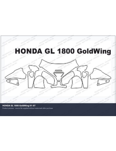 PPF Template - HONDA GL 1800 GoldWing 01-07