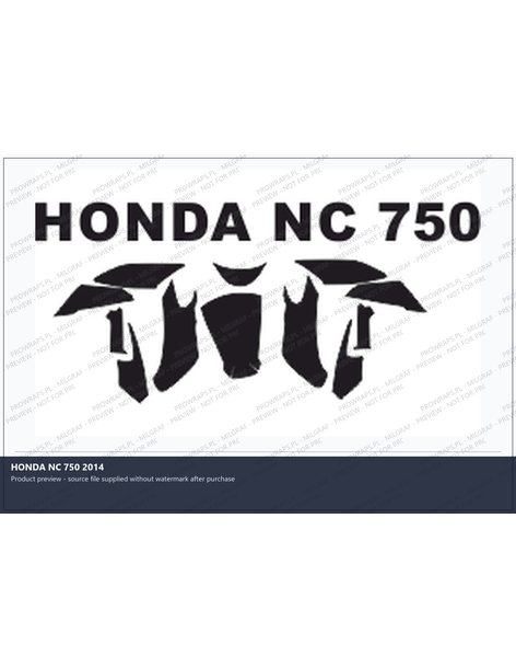 PPF Template - HONDA NC 750 2014