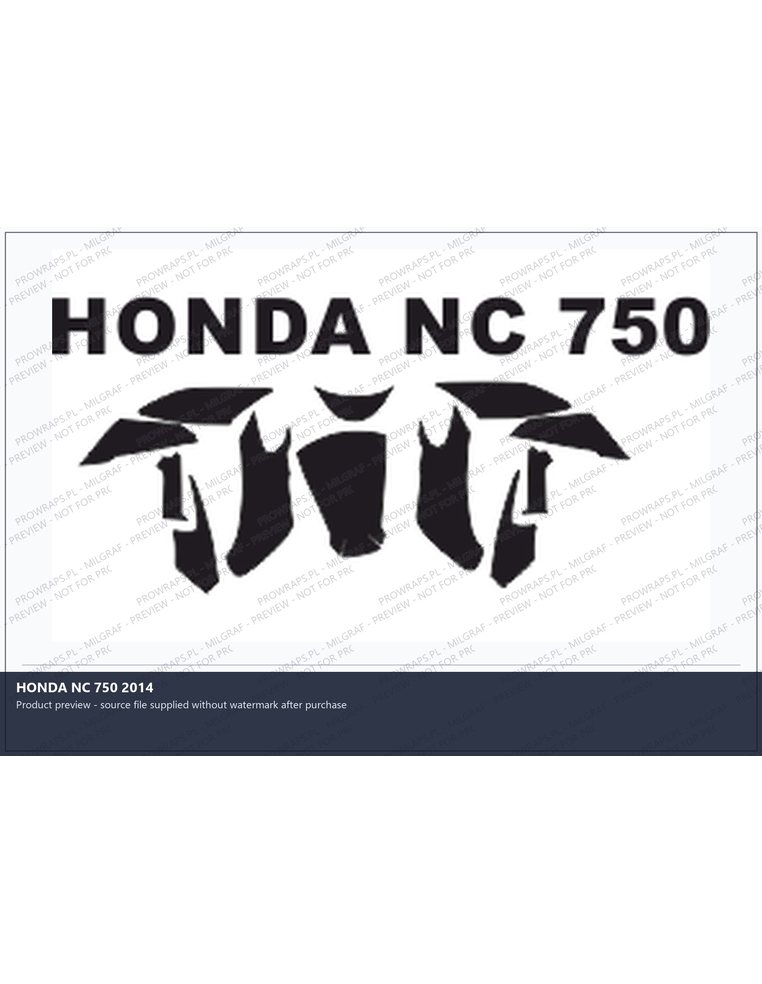 PPF Template - HONDA NC 750 2014