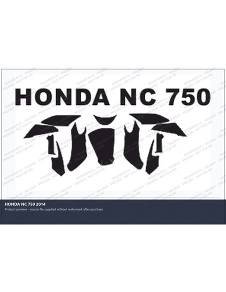 PPF Template - HONDA NC 750 2014
