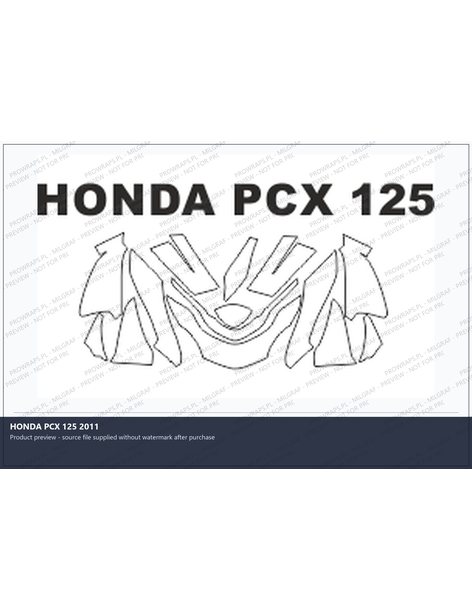 PPF Template - HONDA PCX 125 2011