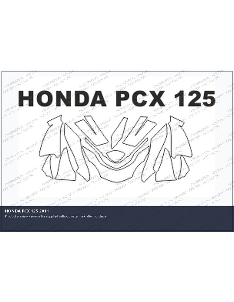 PPF Template - HONDA PCX 125 2011