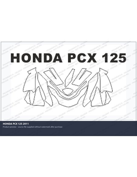 PPF Template - HONDA PCX 125 2011