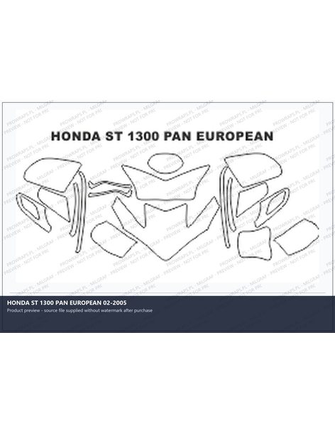 PPF Template - HONDA ST 1300 PAN EUROPEAN 02-2005