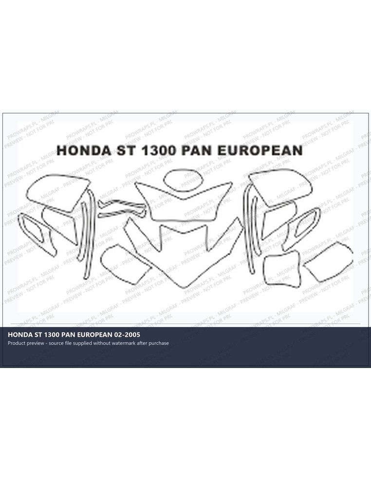 PPF Template - HONDA ST 1300 PAN EUROPEAN 02-2005