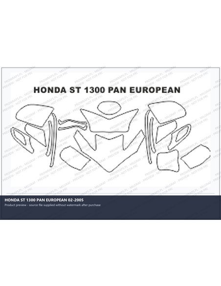 PPF Template - HONDA ST 1300 PAN EUROPEAN 02-2005