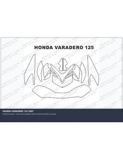 PPF Template - HONDA VARADERO 125 2007