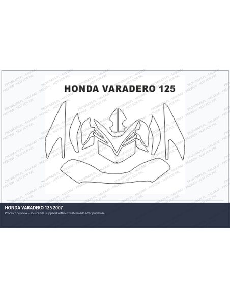 PPF Template - HONDA VARADERO 125 2007