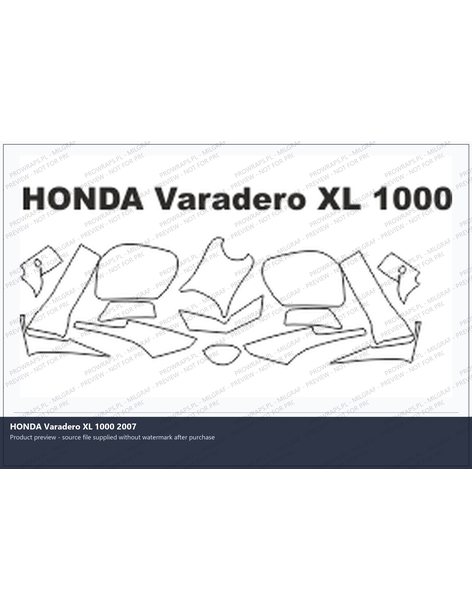 PPF Template - HONDA Varadero XL 1000 2007