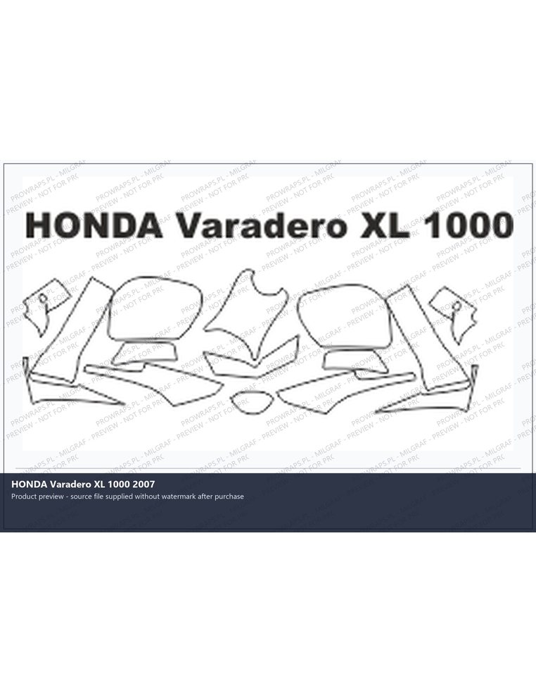 PPF Template - HONDA Varadero XL 1000 2007