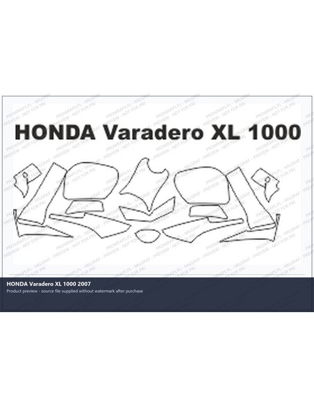 PPF Template - HONDA Varadero XL 1000 2007