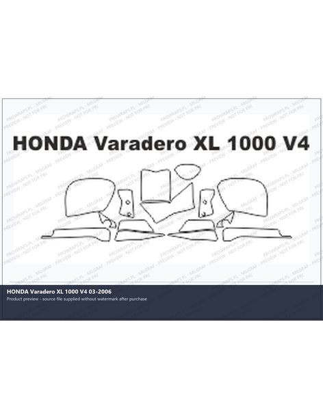 PPF Template - HONDA Varadero XL 1000 V4 03-2006