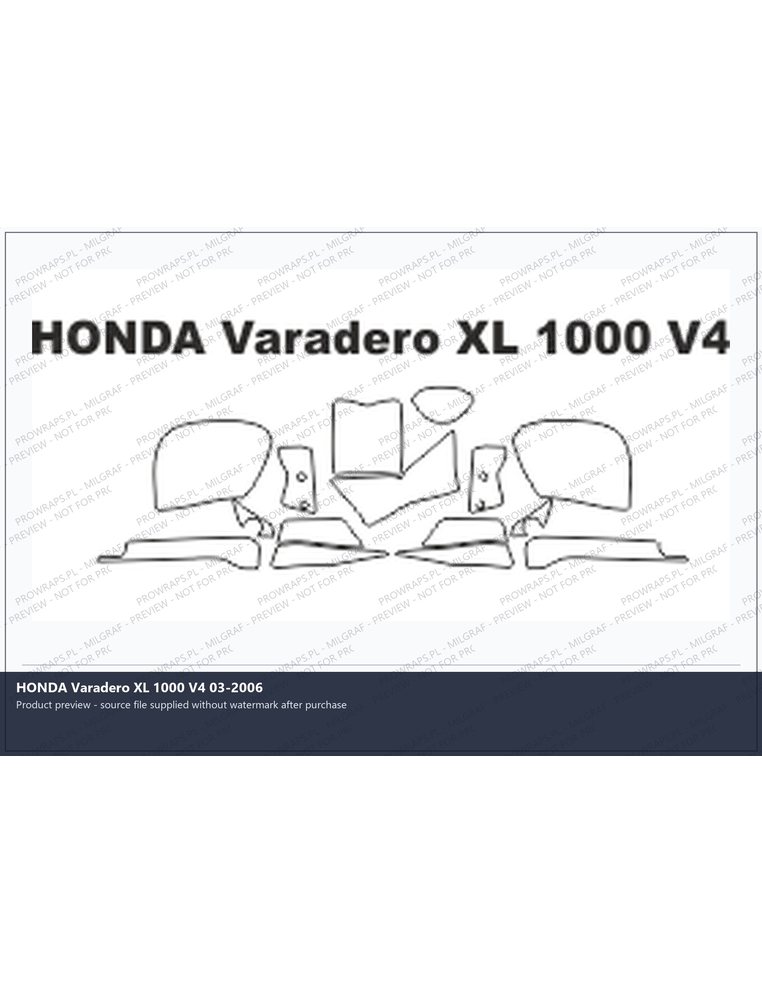 PPF Template - HONDA Varadero XL 1000 V4 03-2006