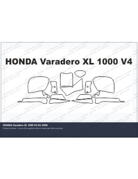 PPF Template - HONDA Varadero XL 1000 V4 03-2006
