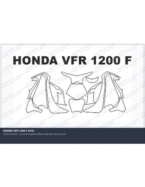PPF Template - HONDA VFR 1200 F 2010