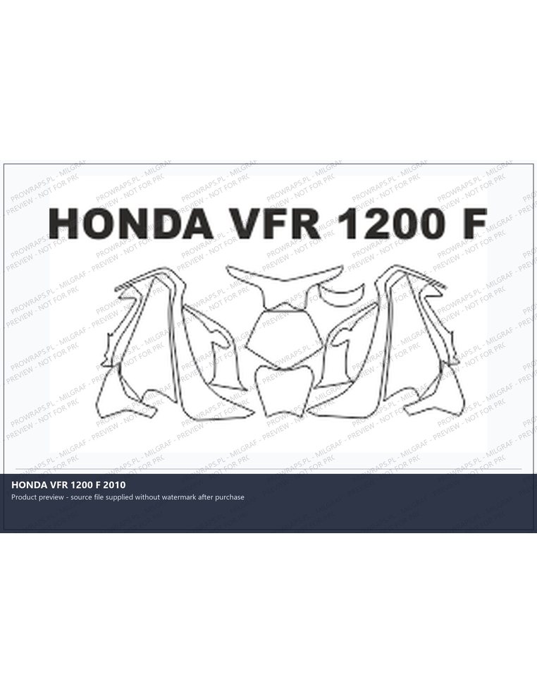 PPF Template - HONDA VFR 1200 F 2010