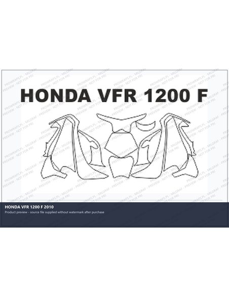 PPF Template - HONDA VFR 1200 F 2010