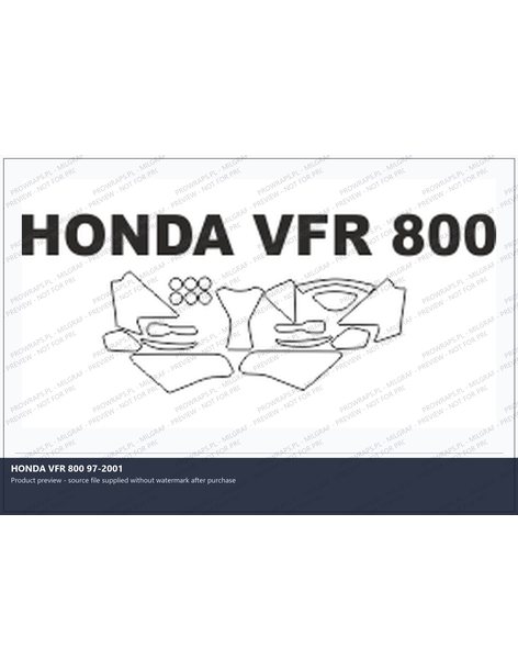 PPF Template - HONDA VFR 800 97-2001