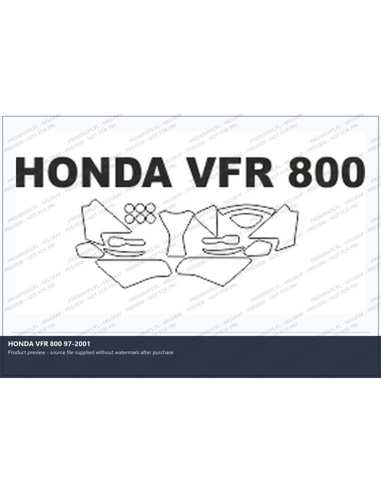 PPF Template - HONDA VFR 800 97-2001