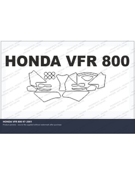 PPF Template - HONDA VFR 800 97-2001