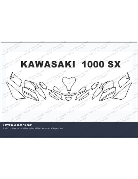 PPF Template - KAWASAKI 1000 SX 2011
