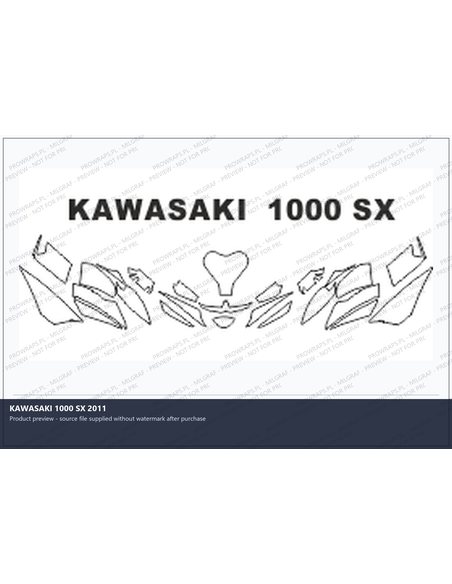 PPF Template - KAWASAKI 1000 SX 2011