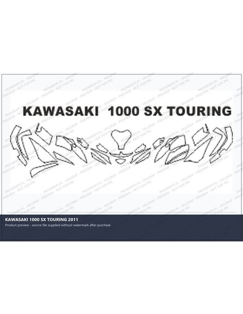 PPF Template - KAWASAKI 1000 SX TOURING 2011