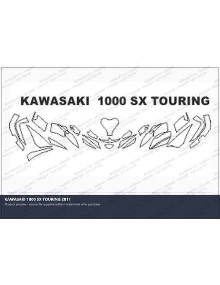 PPF Template - KAWASAKI 1000 SX TOURING 2011