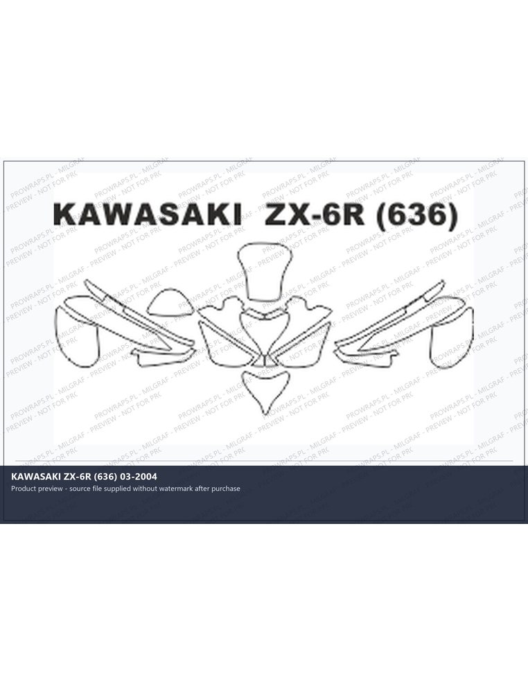 PPF Template - KAWASAKI ZX-6R (636) 03-2004