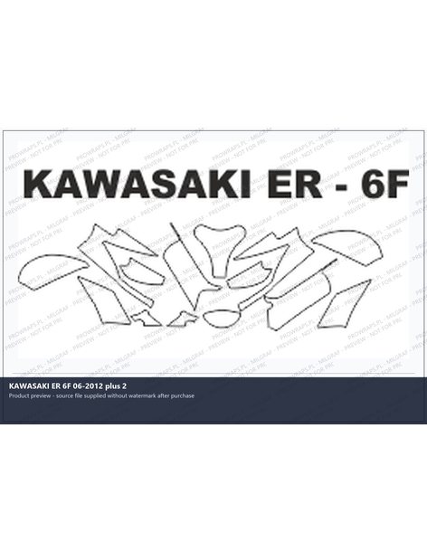 PPF Template - KAWASAKI ER 6F 06-2012 plus 2