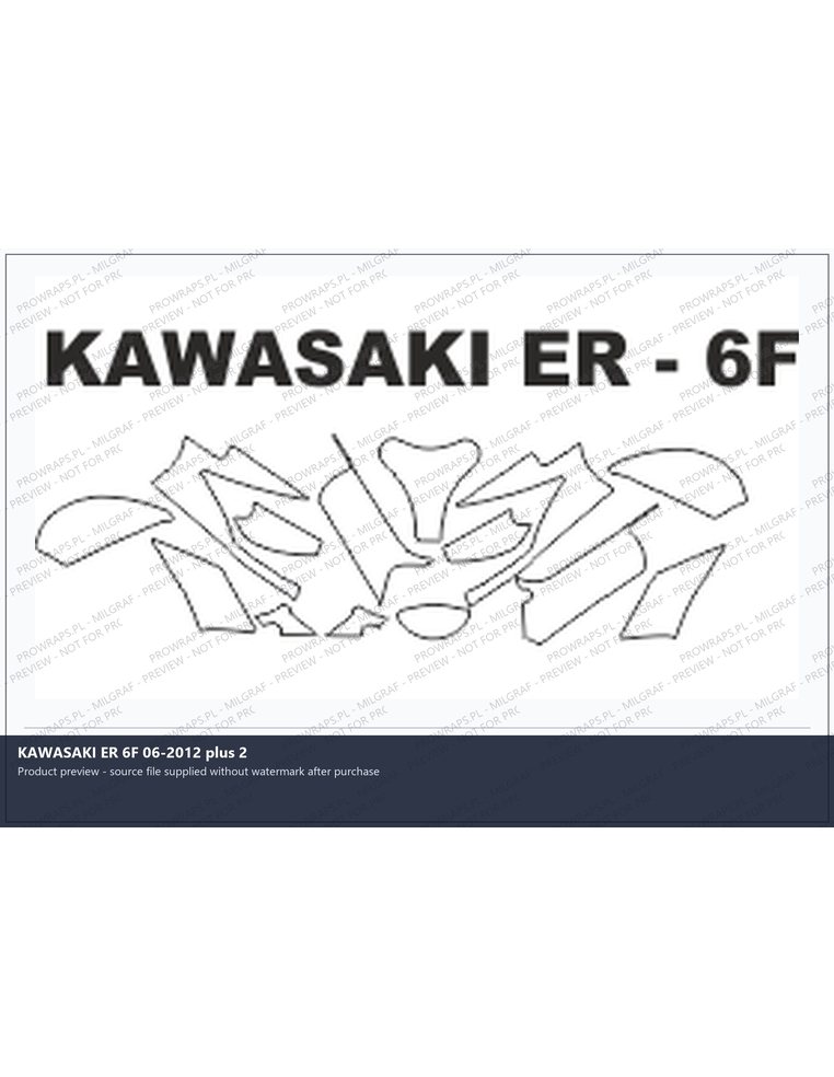 PPF Template - KAWASAKI ER 6F 06-2012 plus 2