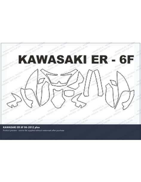 PPF Template - KAWASAKI ER 6F 06-2012 plus
