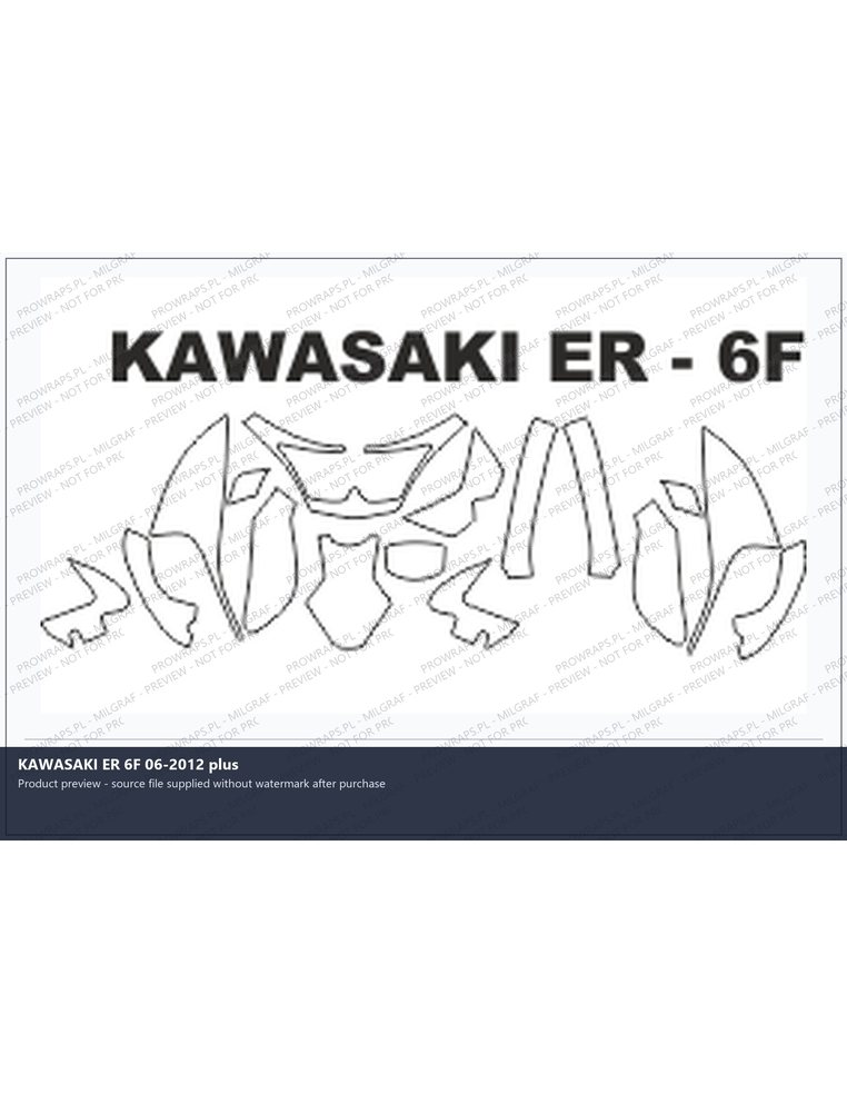 PPF Template - KAWASAKI ER 6F 06-2012 plus