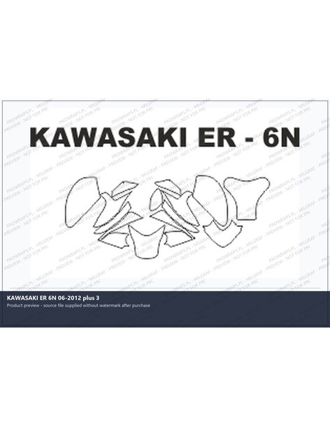 PPF Template - KAWASAKI ER 6N 06-2012 plus 3